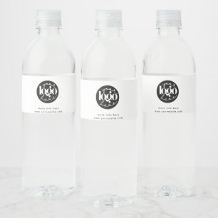 Minimalistisches Berufliches Firmenlogo Wasserflaschenetikett