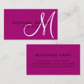 Minimalistisches Berufliches Flirt-Monogramm Visitenkarte (Vorne/Hinten)