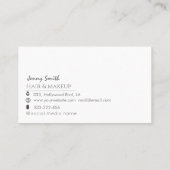 Minimalistisches berufliches geometrisches Monogra Visitenkarte (Rückseite)