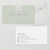 Minimalistisches berufliches geometrisches Monogra Visitenkarte (Vorne/Hinten)