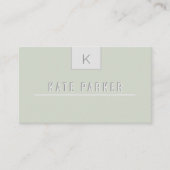 Minimalistisches berufliches geometrisches Monogra Visitenkarte (Vorderseite)