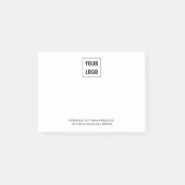 Minimalistisches Berufliches Geschäftslogo Post-it Klebezettel (Vorderseite)