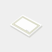 Minimalistisches Berufliches Gold Gerahmt Post-it Klebezettel (angewinkelt)