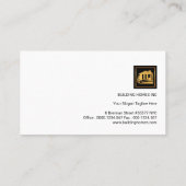 Minimalistisches Berufliches Gold-Zuhause-Icon Visitenkarte (Rückseite)