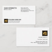 Minimalistisches Berufliches Gold-Zuhause-Icon Visitenkarte (Vorne/Hinten)