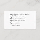 Minimalistisches Berufliches handgeschriebenes Skr Visitenkarte (Rückseite)