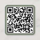 Minimalistisches Berufliches Logo Qr Codeanzeige G Quadratische Visitenkarte (Rückseite)