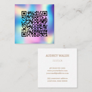 Minimalistisches Berufliches Logo QR Quadratische Visitenkarte