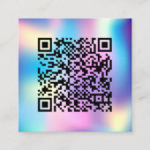 Minimalistisches Berufliches Logo QR Quadratische Visitenkarte (Vorderseite)