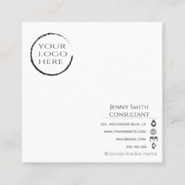 Minimalistisches, berufliches Logo Quadratische Visitenkarte