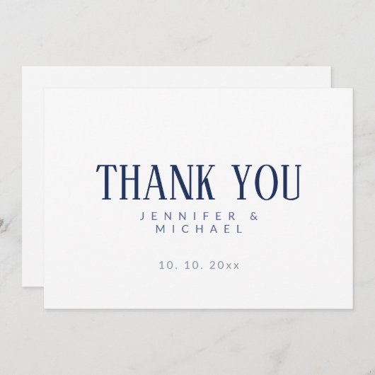 Minimalistisches Berufliches Modernes Elegantes Dankeskarte (Vorne/Hinten)