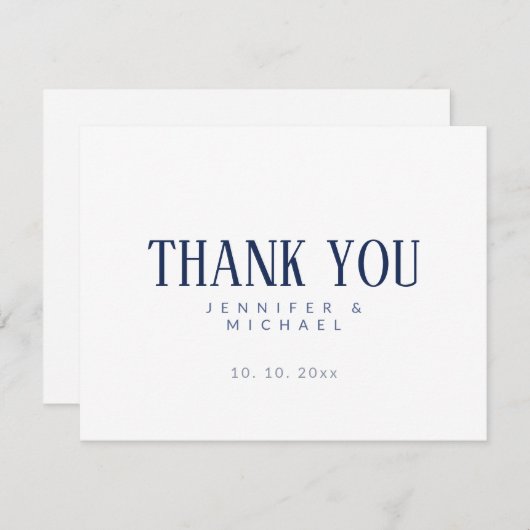 Minimalistisches Berufliches Modernes Elegantes Dankeskarte (Vorne/Hinten)