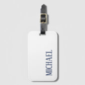 Minimalistisches Berufliches Modernes Elegantes Gepäckanhänger (Vorderseite Vertikal)