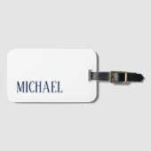 Minimalistisches Berufliches Modernes Elegantes Gepäckanhänger (Vorderseite (Horizontal))