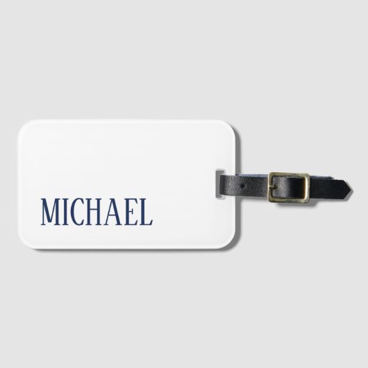 Minimalistisches Berufliches Modernes Elegantes Gepäckanhänger (Vorderseite (Horizontal))