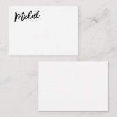 Minimalistisches Berufliches Modernes Elegantes Mitteilungskarte (Vorne/Hinten)