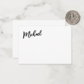 Minimalistisches Berufliches Modernes Elegantes Mitteilungskarte (Vorderseite/Rückseite Beispiel)