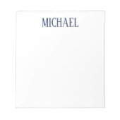 Minimalistisches Berufliches Modernes Elegantes Notizblock (Vorderseite)