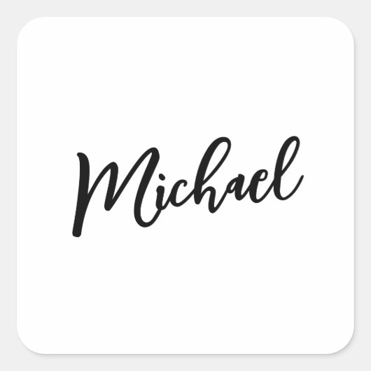 Minimalistisches Berufliches Modernes Elegantes Quadratischer Aufkleber (Vorderseite)