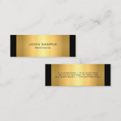 Minimalistisches berufliches modernes Schwarzes Mini Visitenkarte (Vorne/Hinten)
