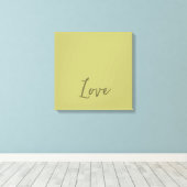 Minimalistisches Berufliches, modernes Solid Olive Leinwanddruck (Insitu (Holzboden))