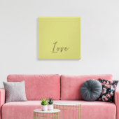 Minimalistisches Berufliches, modernes Solid Olive Leinwanddruck (Insitu (Wohnzimmer))