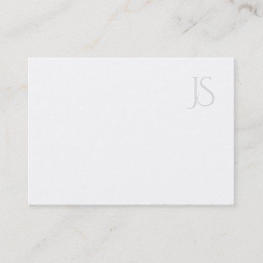 Minimalistisches Berufliches Monogramm einfach Visitenkarte (Vorderseite)