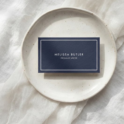 Minimalistisches Berufliches Navy Visitenkarte
