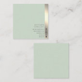 Minimalistisches, berufliches Neo-Minze-Gold Quadratische Visitenkarte (Vorne/Hinten)