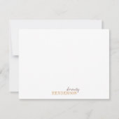 Minimalistisches berufliches personalisiertes Schr Mitteilungskarte (Vorderseite)