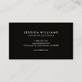 Minimalistisches berufliches rustikales visitenkarte (Rückseite)