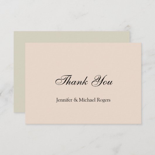 Minimalistisches Berufliches Schlicht Dankeskarte (Vorne/Hinten)