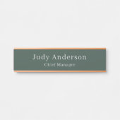 Minimalistisches Berufliches Schlicht Modernes Ele Türschild (Vorderseite )