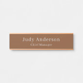 Minimalistisches Berufliches Schlicht Modernes Ele Türschild (Vorderseite )