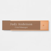 Minimalistisches Berufliches Schlicht Modernes Ele Türschild (Vorderseite )