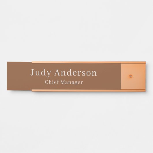 Minimalistisches Berufliches Schlicht Modernes Ele Türschild (Vorderseite )