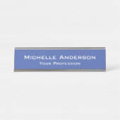 Minimalistisches Berufliches Schlichtes Medium Bla Schreibtischnamensplakette (Vorderseite )