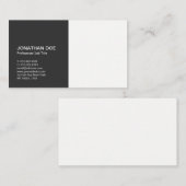 Minimalistisches berufliches schlichtes visitenkarte (Vorne/Hinten)