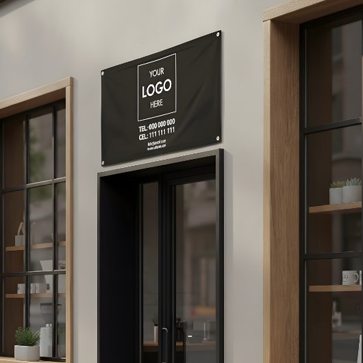 Minimalistisches Berufliches schwarzes Firmenlogo Banner