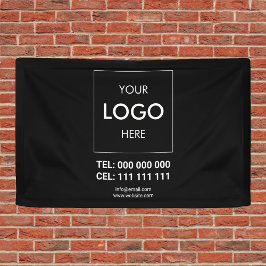 Minimalistisches Berufliches schwarzes Firmenlogo Banner