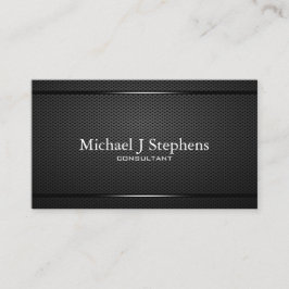 Minimalistisches Berufliches Schwarzes Metall text Visitenkarte