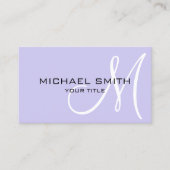 Minimalistisches berufliches Seifen-Monogramm Visitenkarte (Vorderseite)