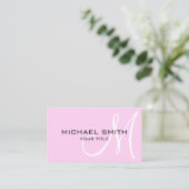 Minimalistisches Berufliches Shampoo-Monogramm Visitenkarte (Stehend Vorderseite)