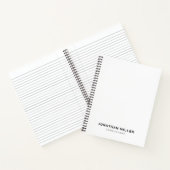 Minimalistisches Berufliches Weiß Notizblock (Innenseite)