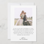 Minimalistisches Best Day Ever Wedding Foto Ankündigung (Rückseite)