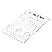 Minimalistisches Bestellformular Notizblock (angewinkelt)