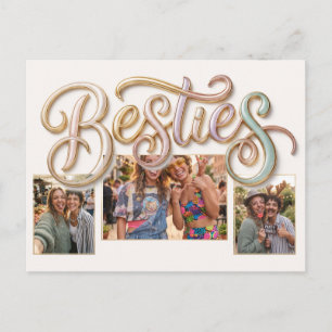 Minimalistisches Besties-Mehrfach-Foto-Collagen-De Feiertagspostkarte