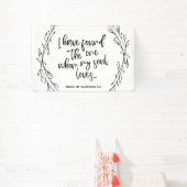 Minimalistisches Bibelzitat auf Solomon-Hochzeit Banner (InSitu)