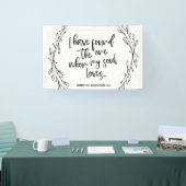 Minimalistisches Bibelzitat auf Solomon-Hochzeit Banner (Messe)