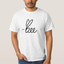 Minimalistisches "Biene"-Logo mit elegantem Script T-Shirt